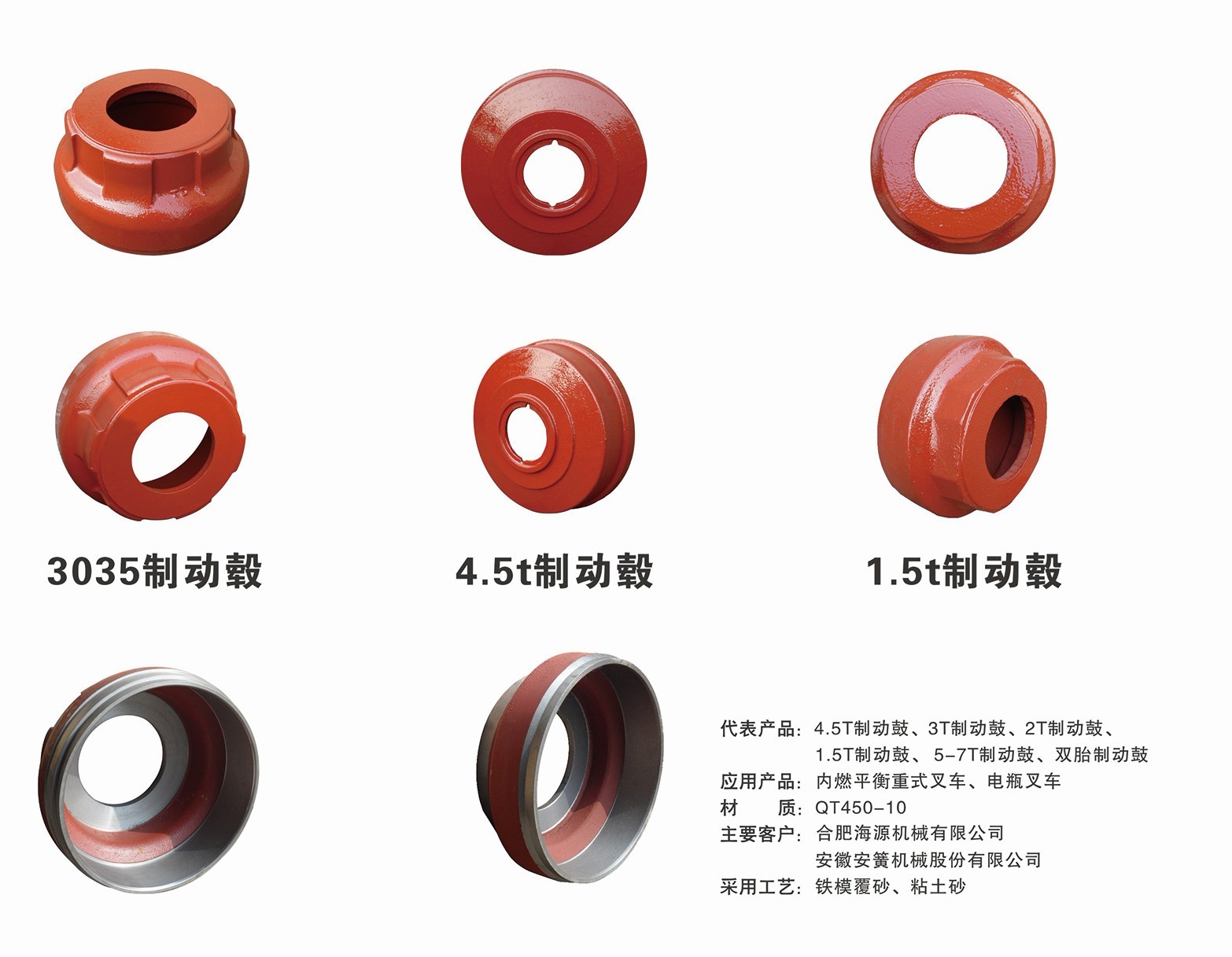 叉車(chē)鑄造配件制動(dòng)轂系列